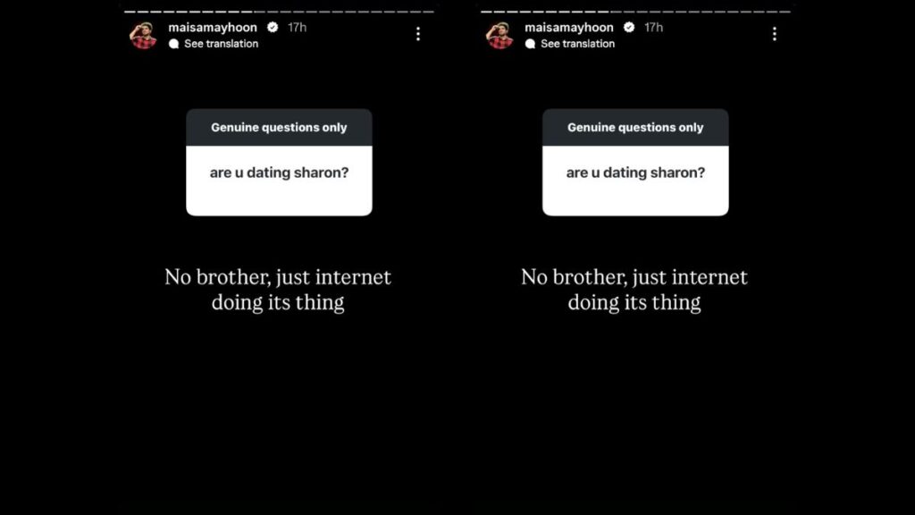 Samay’s response was short, clear, and perfectly shut down the gossip: “No brother, just internet doing its thing.”