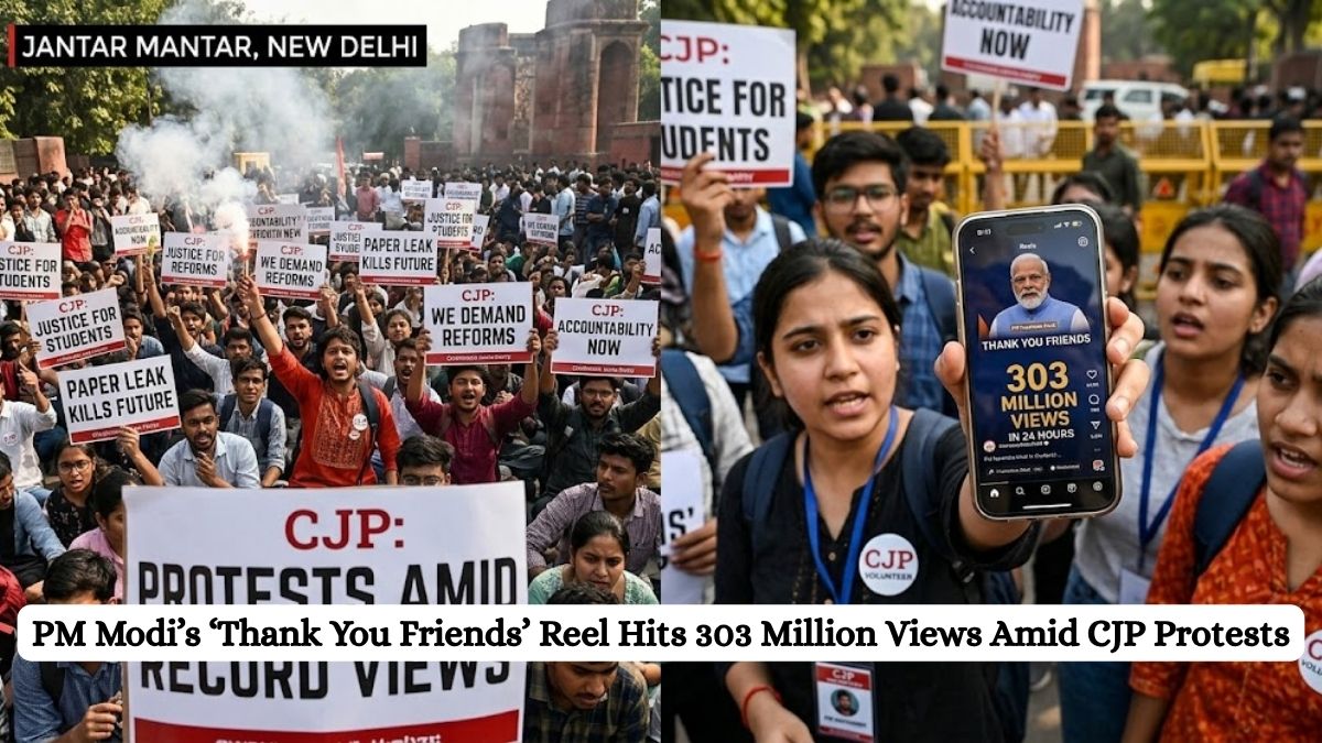 PM Modi’s ‘Thank You Friends’ Reel Hits 303 Million Views Amid CJP Protests