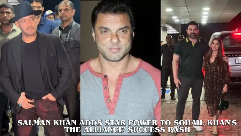Salman Khan attends Sohail Khan's Alliance success party